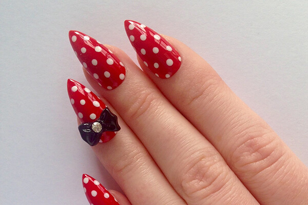 nail nhọn họa tiết xinh