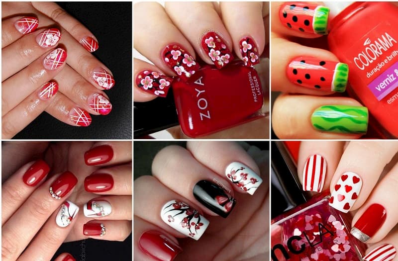 Mẫu nail ngày tết tươi vui hạnh phúc