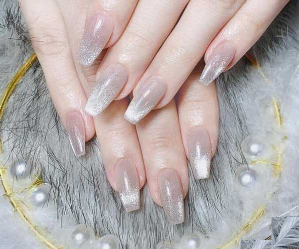 nail trắng mắt mèo đẹp