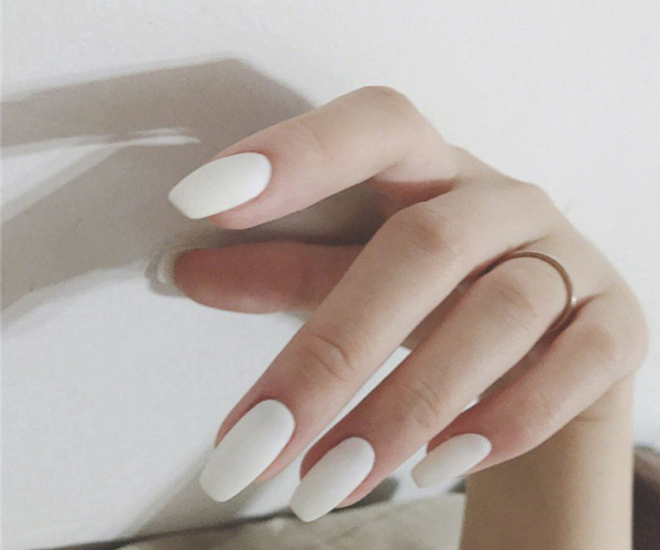 nail trắng nhám đẹp