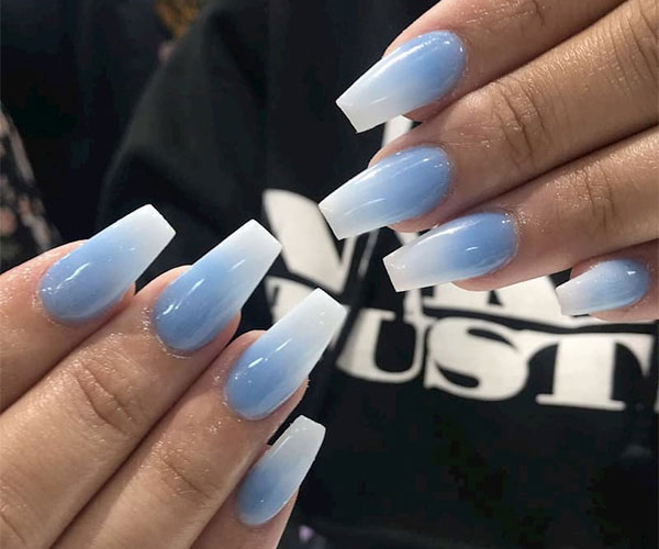 nail trắng xanh đẹp