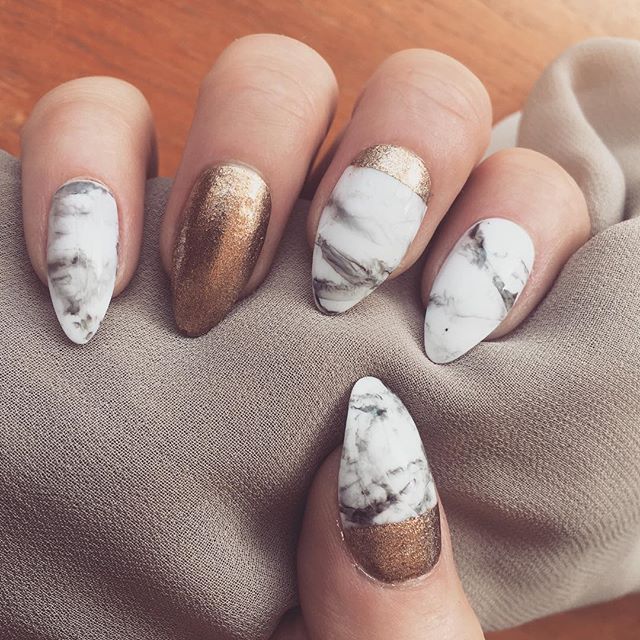 nail vân đá granite siêu cá tính