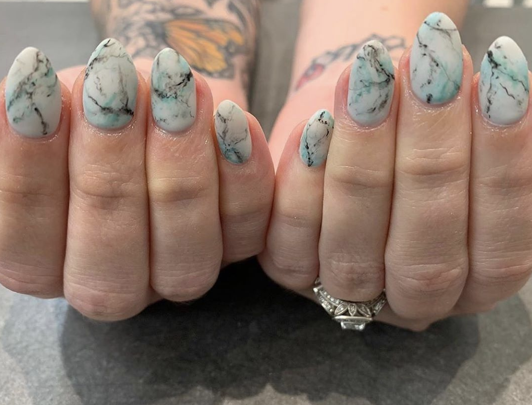 nail vân đá đẹp hút hồn