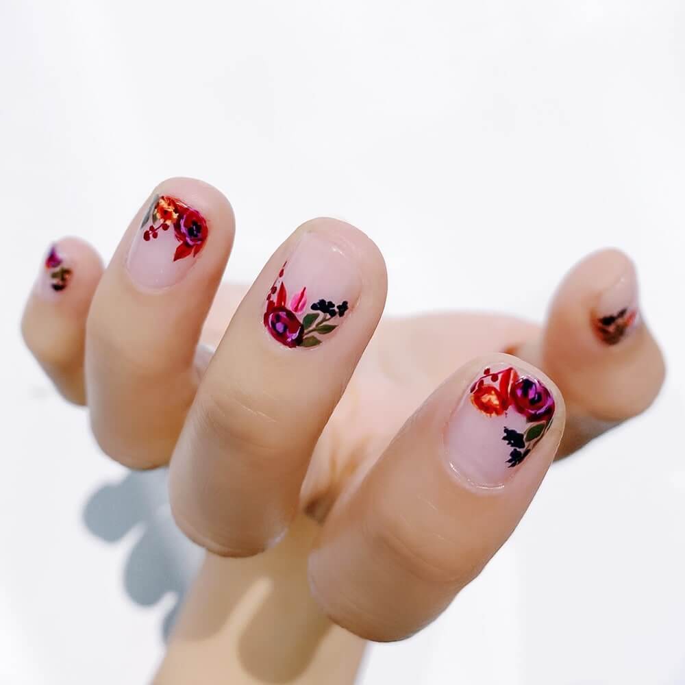 mẫu nail hoa nổi