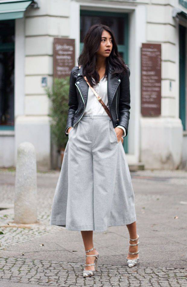 Culottes là gì? Nên phối với áo và giày với quần ống rộng như thế nào