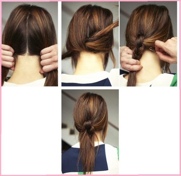 tóc buộc thắt nút