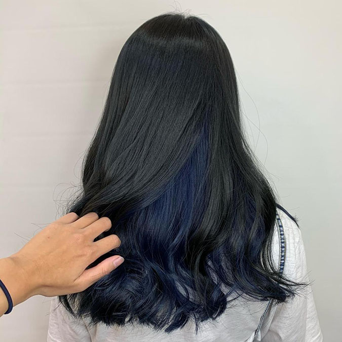 7 kiểu nhuộm tóc màu xanh dương hot trend đẹp tựa nữ thần