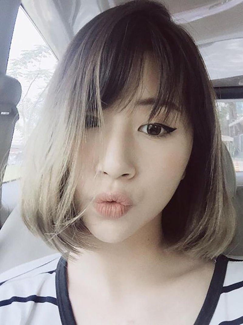 Tóc ngắn xoăn cho mặt dài gầy