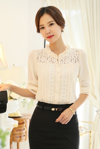 Mua Áo voan xếp ly cổ bèo trên mạng giá rẻ tại RẻMỗiNgày