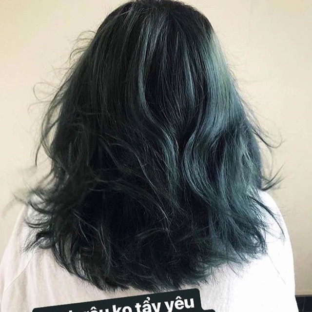 Thuốc Nhuộm Tóc Màu Xanh Rêu Ko Cần Tẩy +Kèm Oxy Trợ Dưỡng Và Găng Tay Giá Rẻ, Chỉ Từ 75.000đ. Mua Ngay Kẻo Lỡ!
