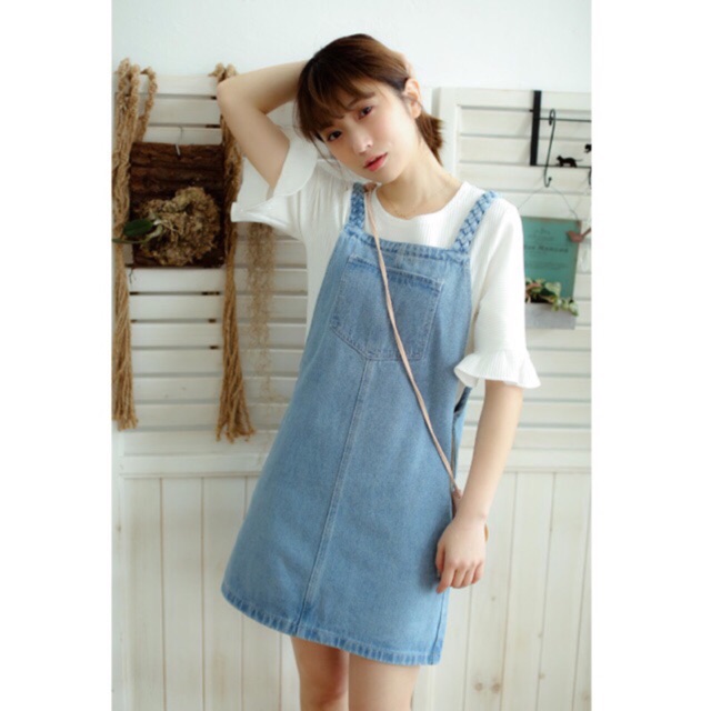 Thanh lý váy jean yếm đẹp, màu jean thật ảnh sau nhé | Shopee Việt Nam