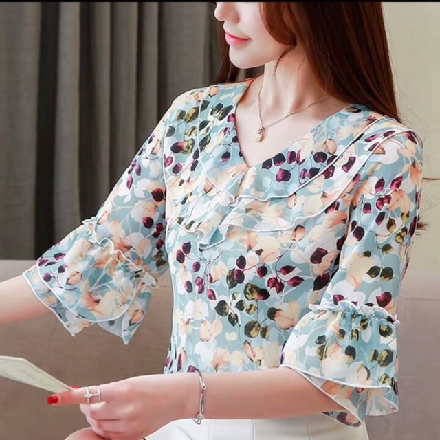 Áo voan cổ bèo | Shopee Việt Nam