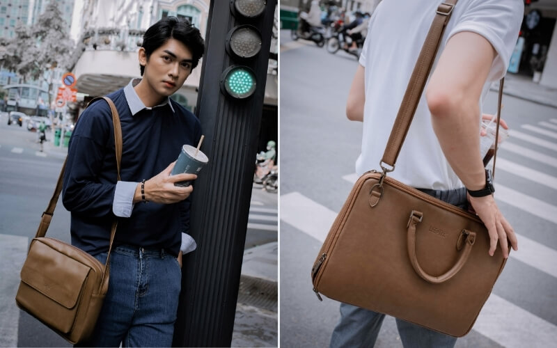 Túi xách nam phù hợp với phong cách lịch lãm