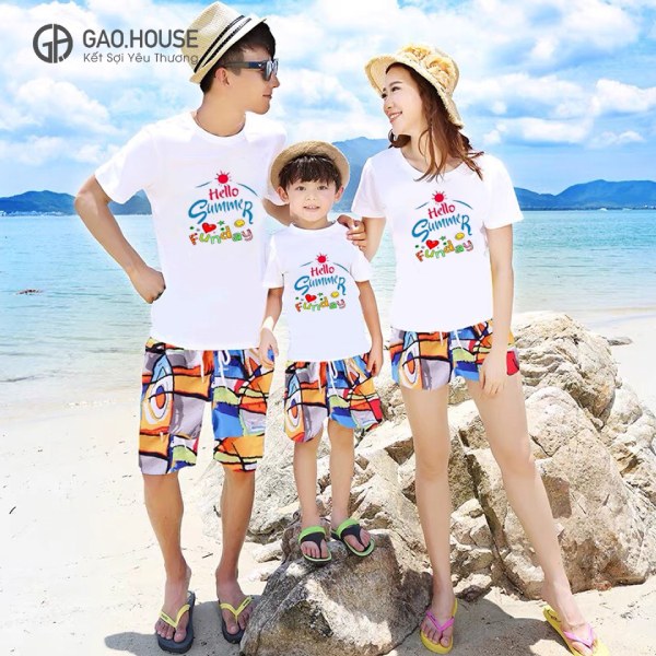 Áo gia đình đi biển Gạo House DPG1960083