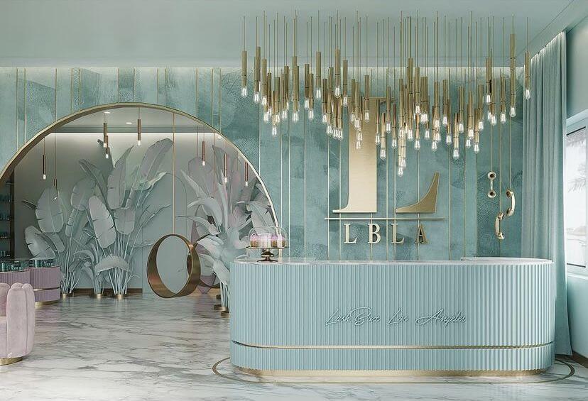 Thiết kế mặt tiền spa sang trọng