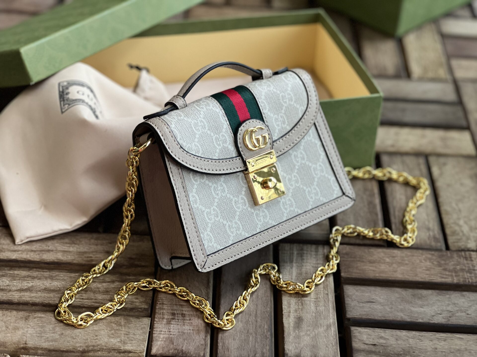 TÚI XÁCH GUCCI CAO CẤP OPHIDIA HỌA TIẾT CHẤT LIỆU CANVAS THỜI TRANG FULLBOX
