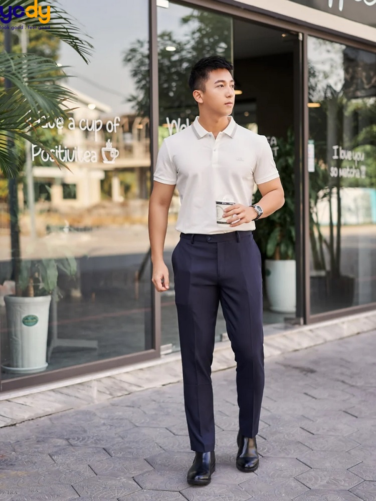 Áo Polo Nam Pique Mắt Chim Basic Co Giãn Thoáng Khí